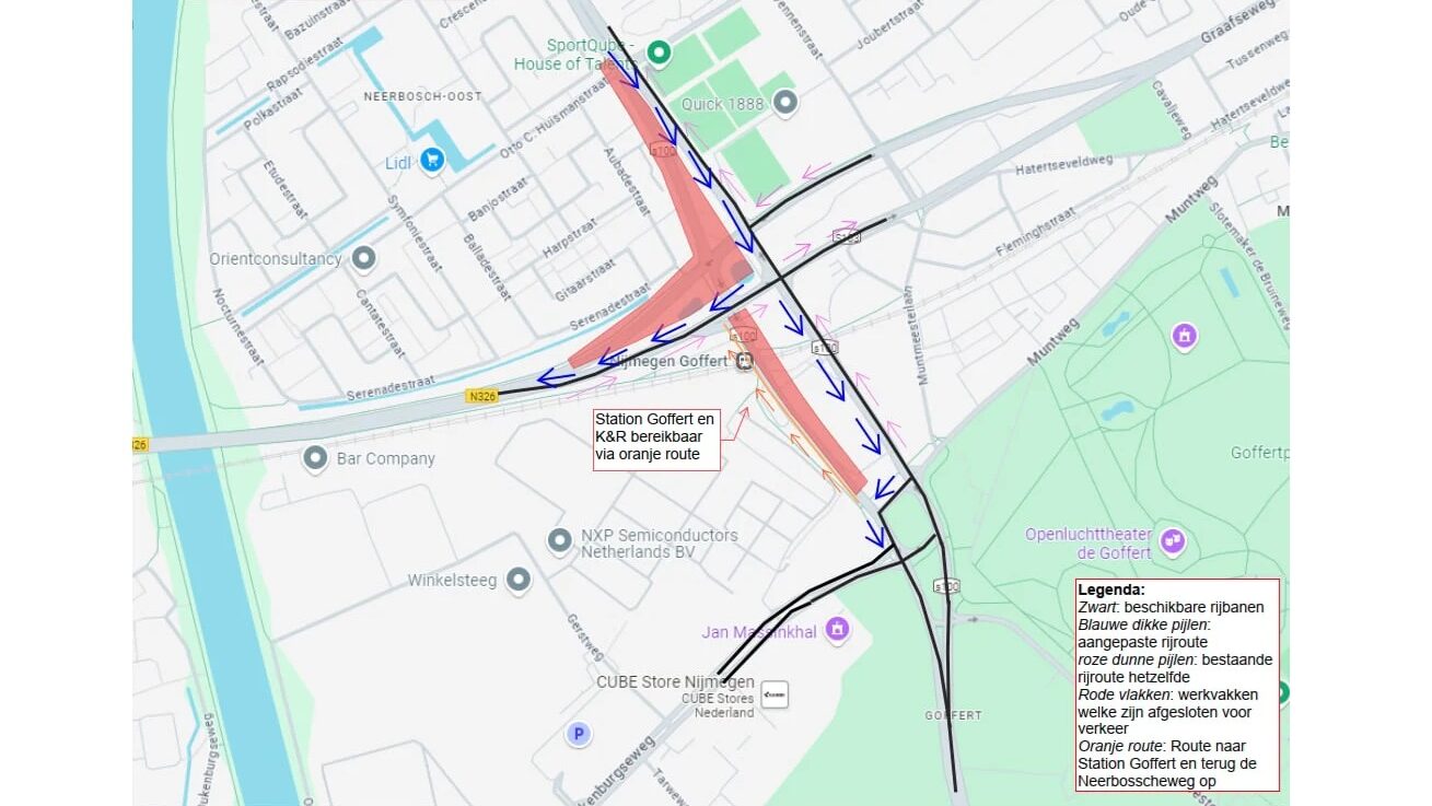 Nieuwe rijbanen op Neerbosscheweg