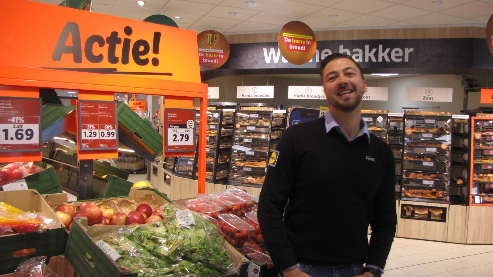 Filiaalmanager Thom van de Lidl