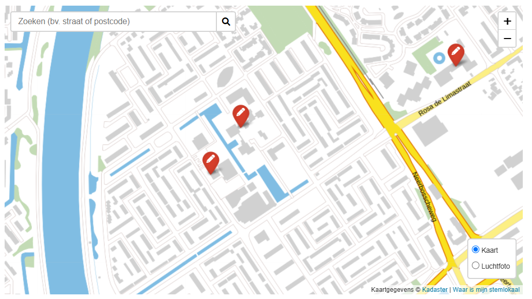 Stemlokalen in de buurt